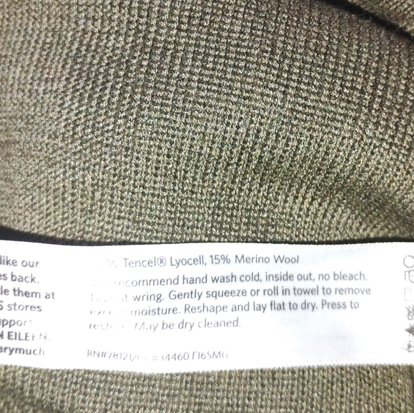 Eileen Fisher Knit Dress | Merino+ Lyocell | M Olive - Picture 3 of 4